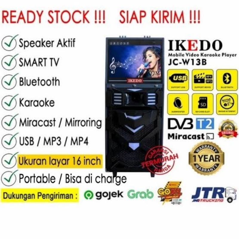 IKEDO JC-W13B Portable Meeting TV 20 inch Wireless Karaoke Original
