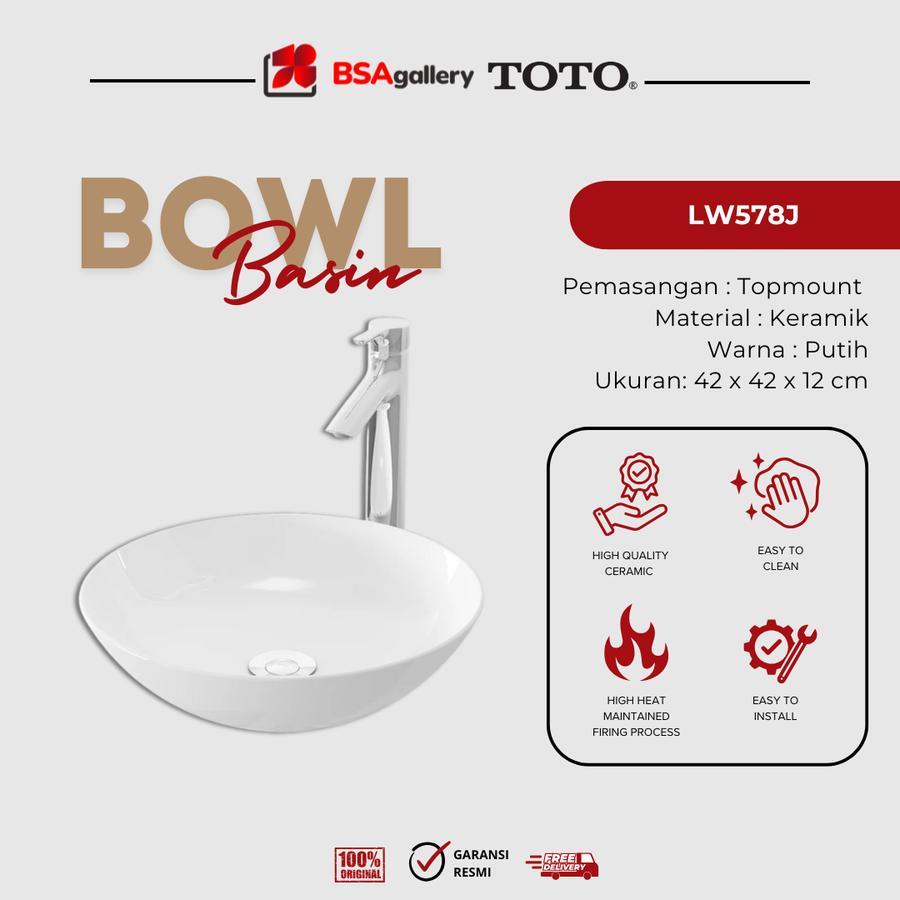 WASTAFEL TOTO LW 578 J / WASTAFEL SET TOTO / WASTAFEL MEJA BODY ONLY