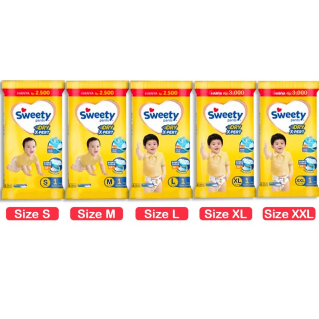 Sweety Popok Bayi Bronze Pants  1 Sachet SIze S M L XL XXL - M
