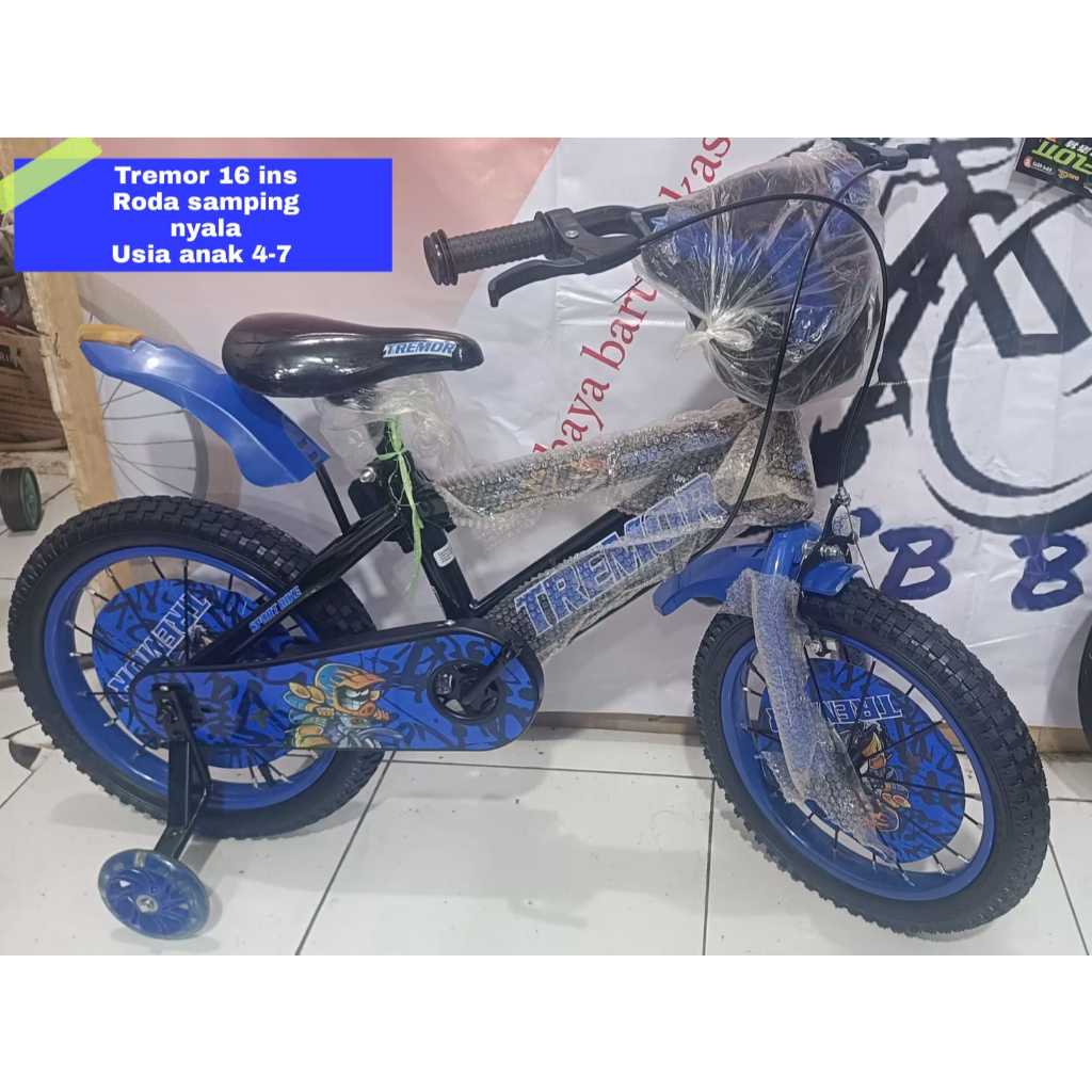 sepeda bmx anak laki laki tremor 16 musik dan lampu 4-7 tahun