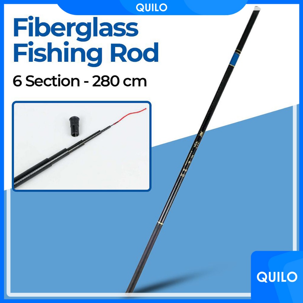 TANGKAI PANJANG JORAN PANCING PERALATAN FISHING FIBERGLASS PORTABLE