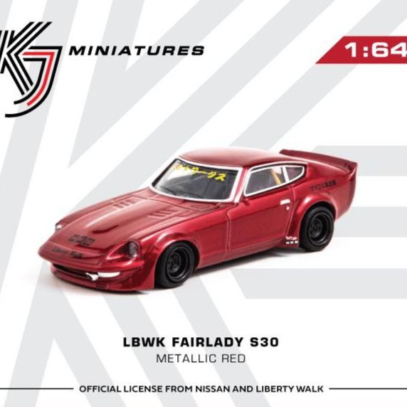KJ64003R KJ MINIATURES 1/64 LBWK Nissan FairLady S30 Metallic Red