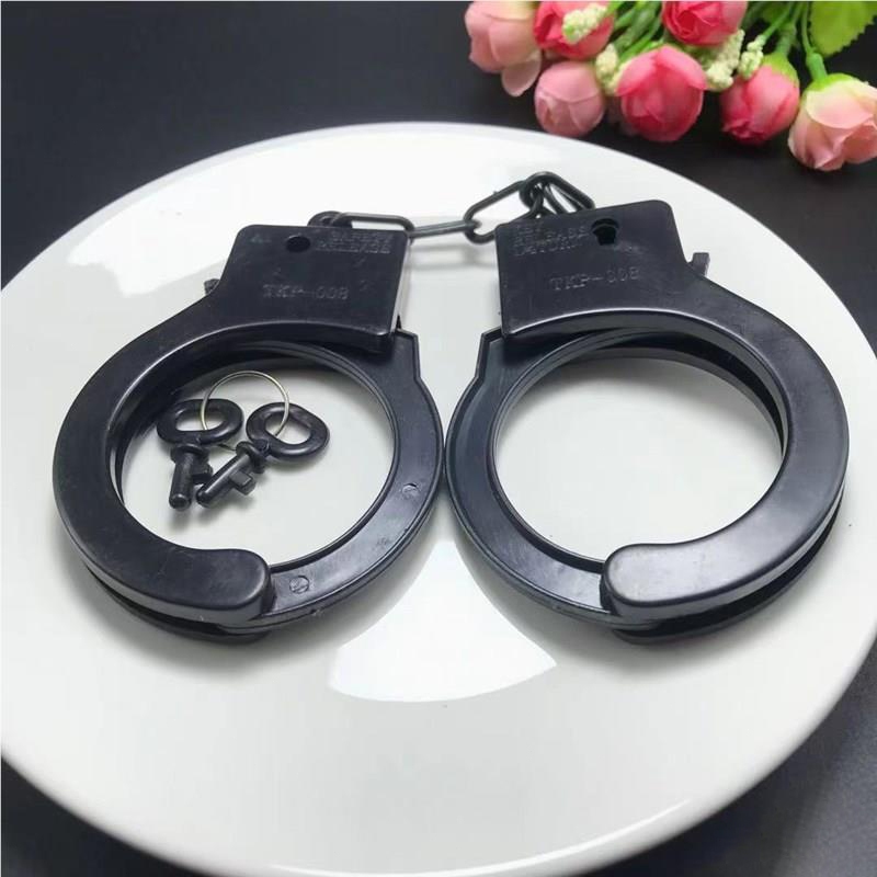 Mainan Borgol Tangan Borgol Plastik Handcuff Kunci Mainan Prank Aksesories Cocok Role Play