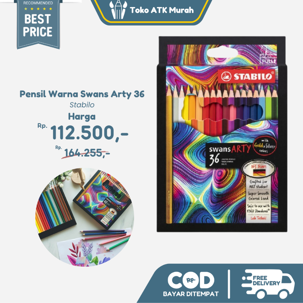 

Stabilo Pensil Warna Swans Arty 36 Colored Pencil