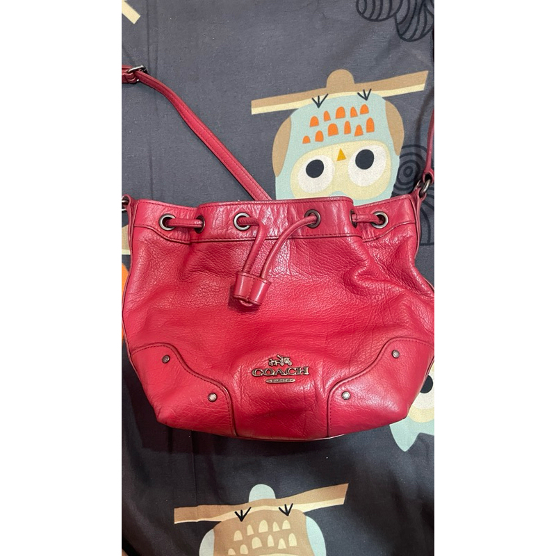coach original tas serut merah