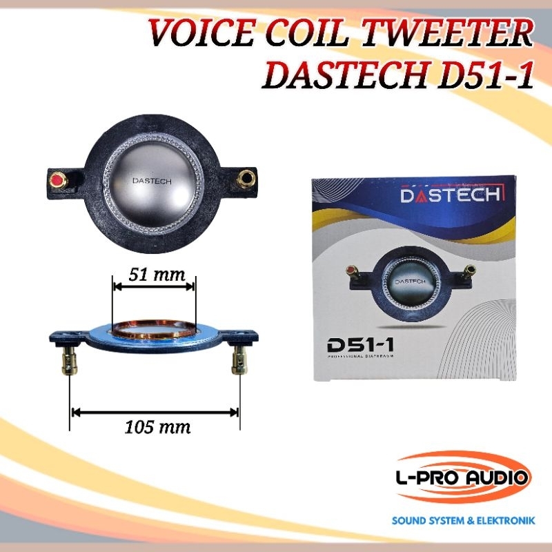 Spul tweter D51-1 DASTECH 2in Original spul twiter Asli 2in