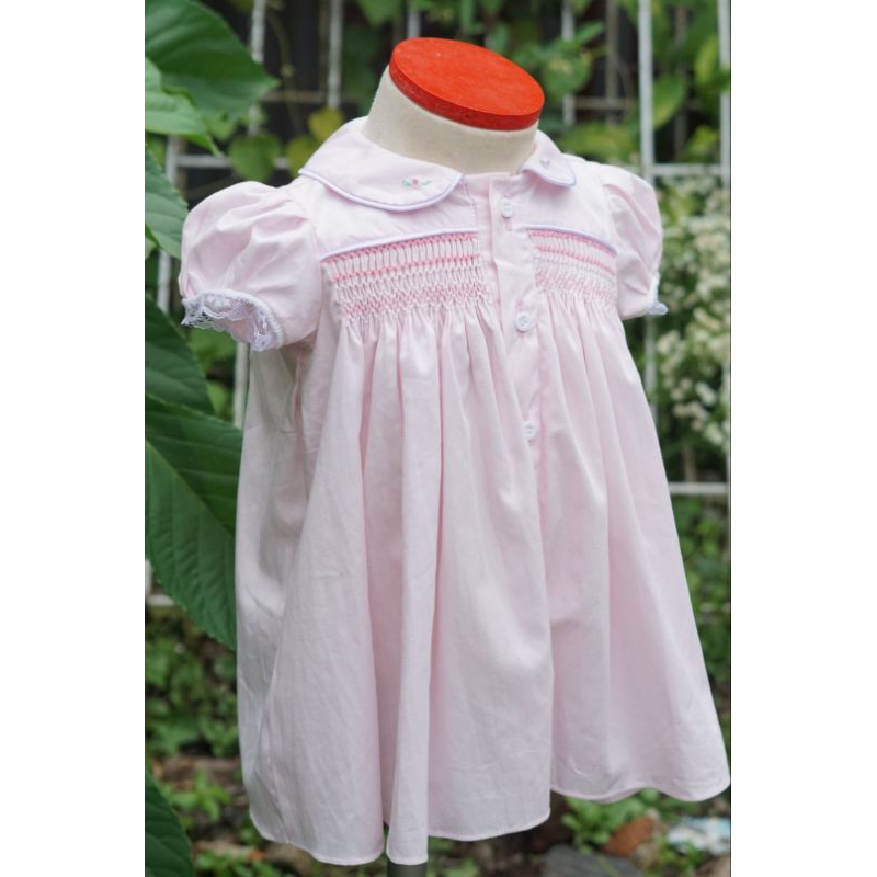 La Lumiere sakura smocked baby dress