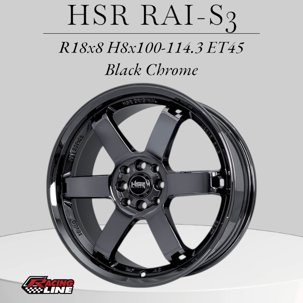 velg black chrome r18 hsr rai s3 - pelak racing te37 r18 raize rocky avanza jazz dll