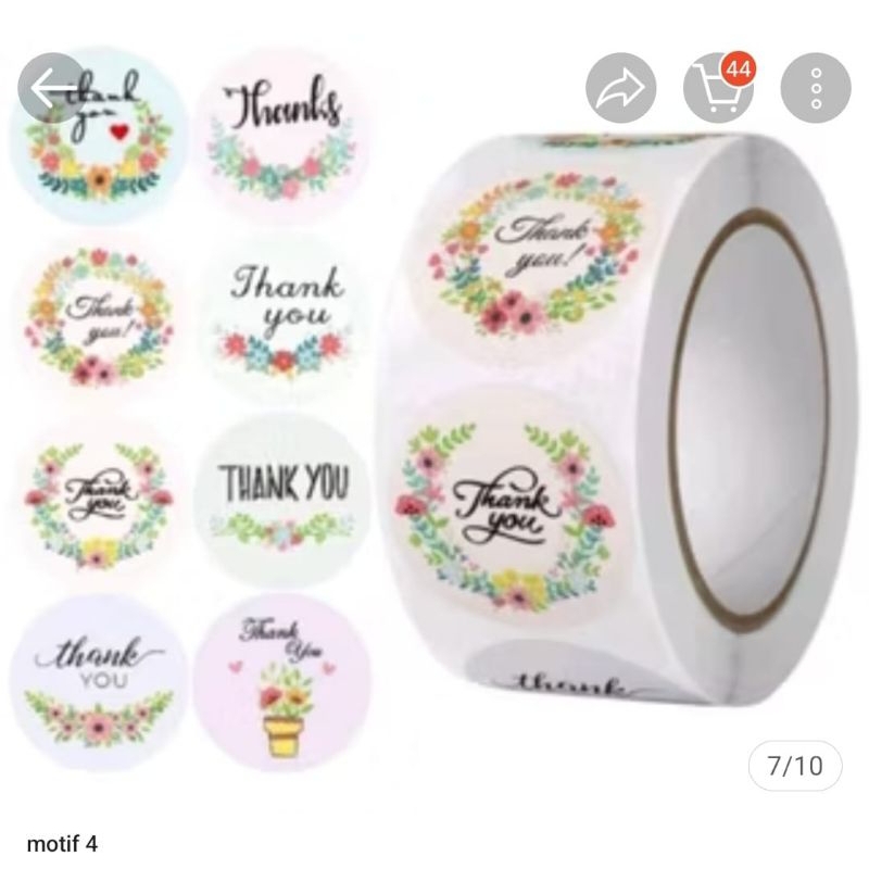 

stiker thankyou isi 500pcs