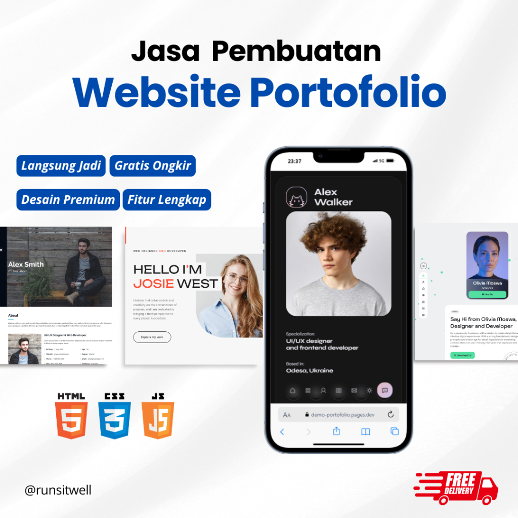 Jasa Pembuatan Website Portofolio Profesional Langsung Jadi | Portofolio Website Personal Branding C