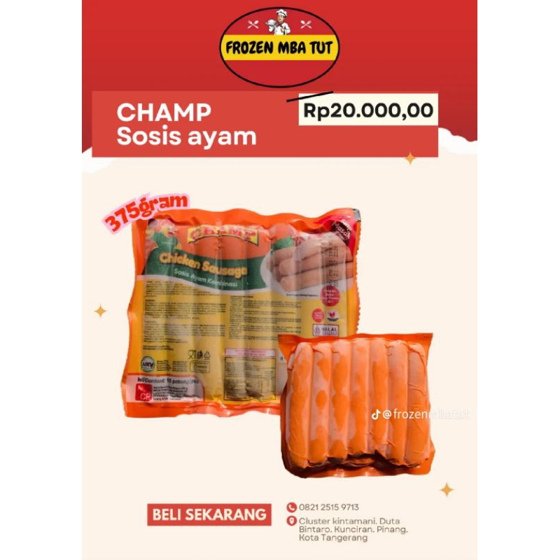 

champ sosis ayam 375g