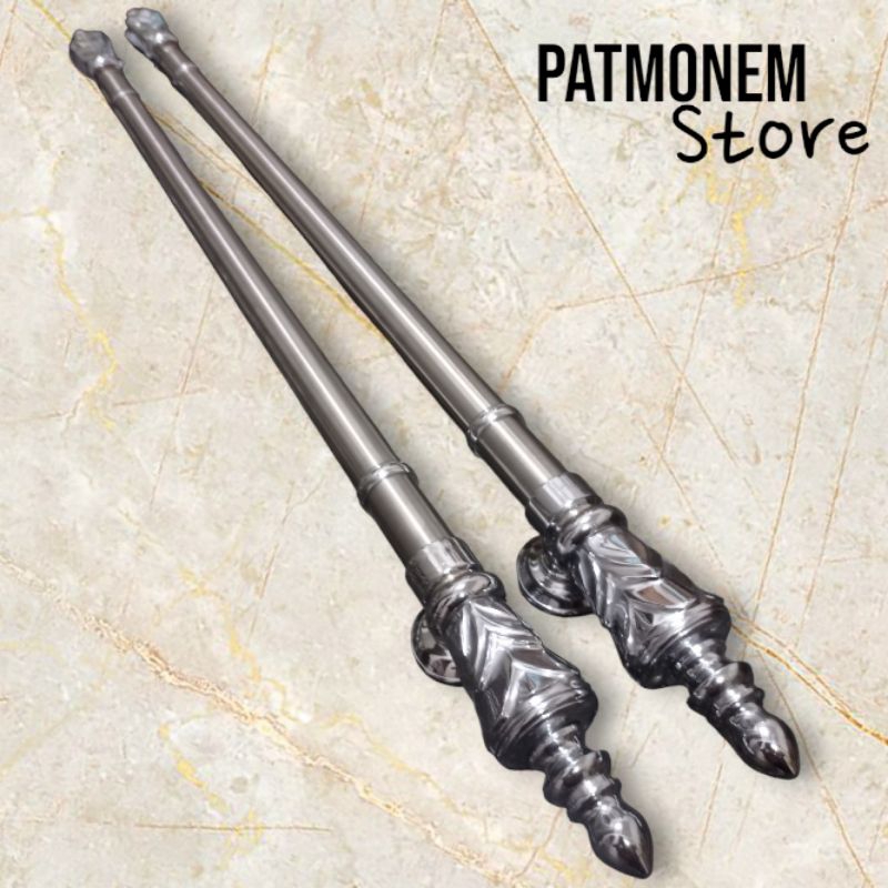 gagang handle pintu kuningan kaki baut tembus panjang 108cm