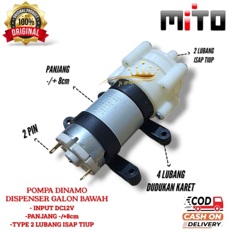 POMPA DISPENSER GALON BAWAH MITO MD-666 | DINAMO POMPA AIR DISPENSER MITO