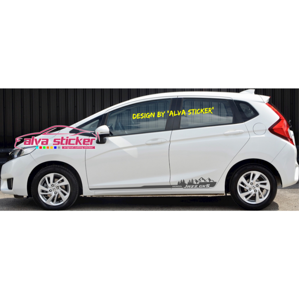 new design sticker jazz stiker jazz list body mobil honda jazz gk5 stiker sticker jazz gk5 motif gun