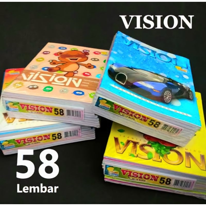 

(Bisa Cod) Promo 1 Pak Buku Tulis Vision 58 / 38 Lembar dan Skola by Sidu 38 Lembar By Sidu 1 Pak Isi 10 Buku - Stationery Alat Tulis Sekolah