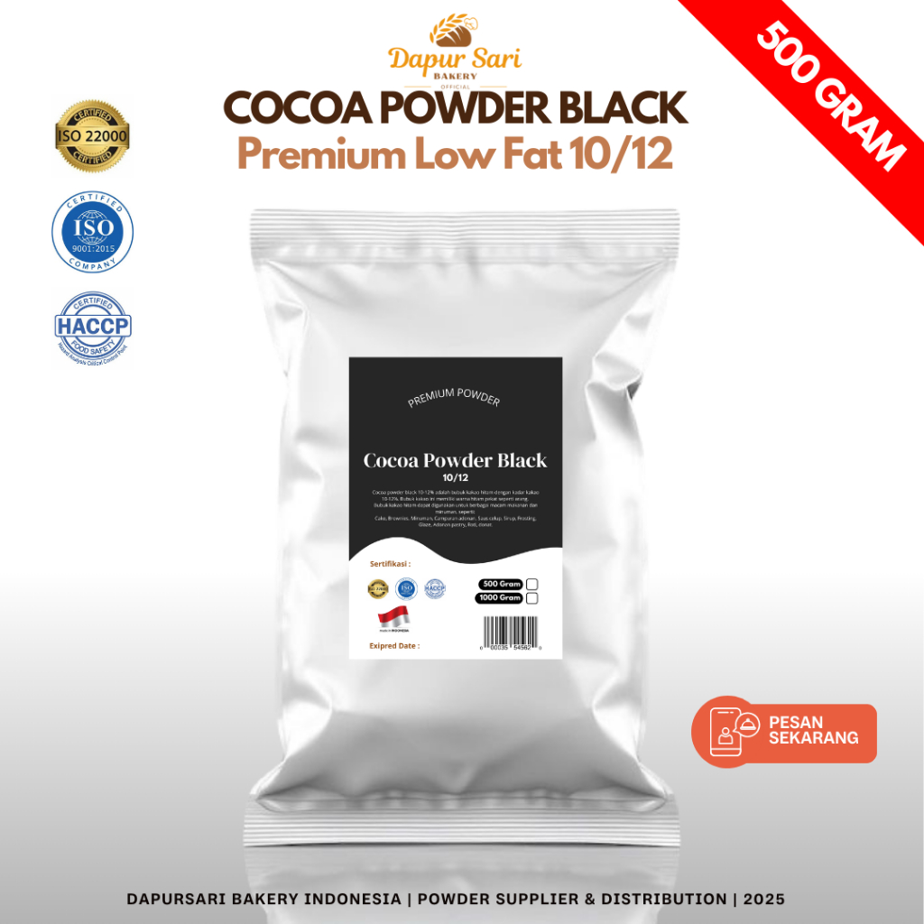 

DAPURSARI - COCOA POWDER PREMIUM / COKLAT BUBUK - COCOA POWDER JET BLACK 500 GRAM
