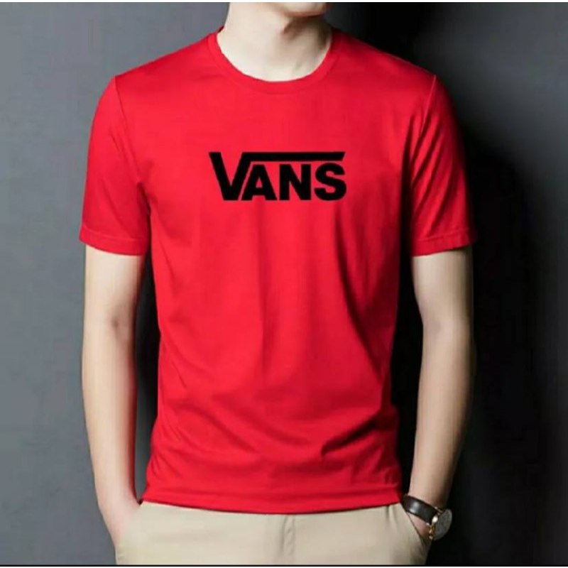 Kaos pria Distro Keren VANS Kaos Pria Lengan Pendek Atasan Tshirt Pria Cotton Combed