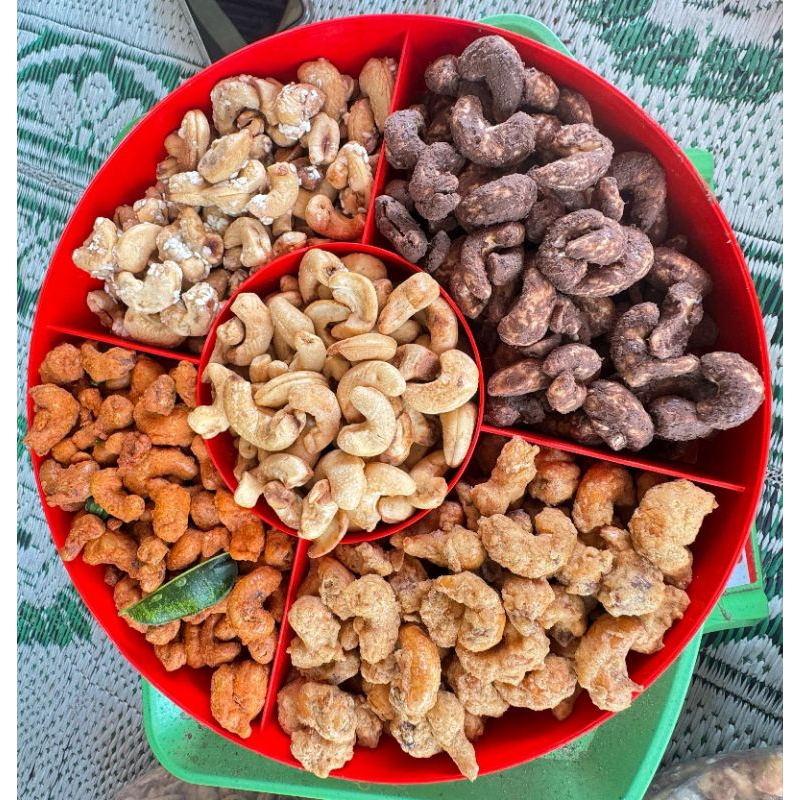

Mete Tray 5 rasa (Ori, Thailand, Krispi, Wijen, Coklat)800gr free bubleweap&kardus