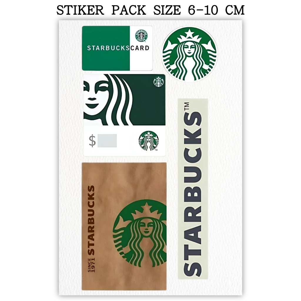 

Stiker Pack STARBUCKSS Ukuran 6 - 8 cm - High Quality & Waterproof