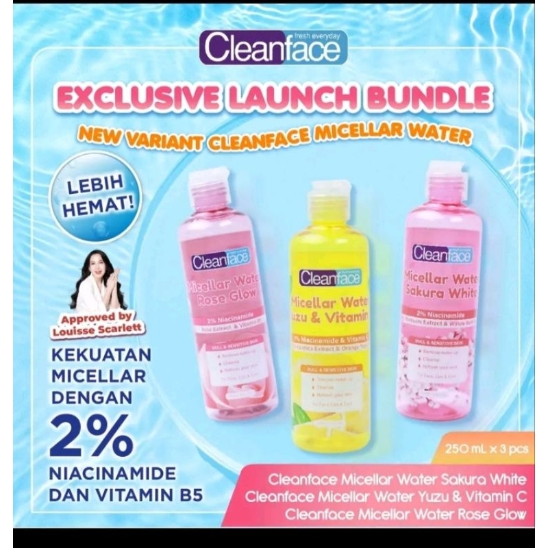 (250ML) CLEANFACE MICELLAR WATER X PURBASARI