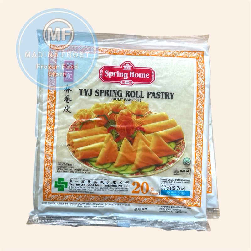 

TYJ SPRING HOME SPING ROLL KULIT LUMPIA 8.5inch isi 20 lembar