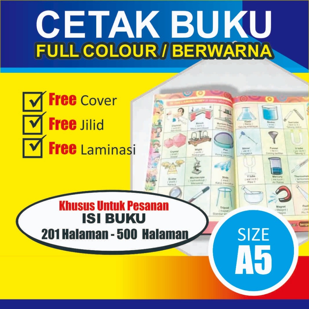

PRINT/CETAK WARNA BUKU A5 HVS 201 Hal - 500 Halaman TERMURAH