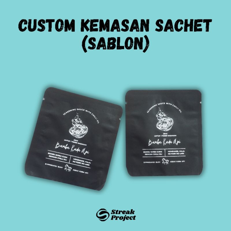 

Custom Kemasan Sachet (SABLON) 8x9, 8x12