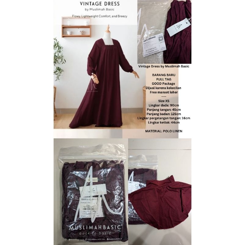 Muslimah Basic - Vintage Dress