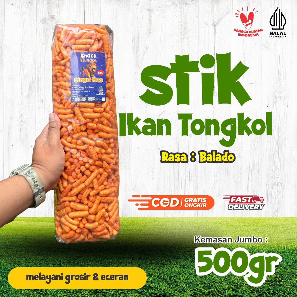 

Stik Ikan Tongkol Balado | Stik Ikan Tongkol 500gr | Stick Ikan Tongkol 500gr | Kerupuk Ikan Tongkol