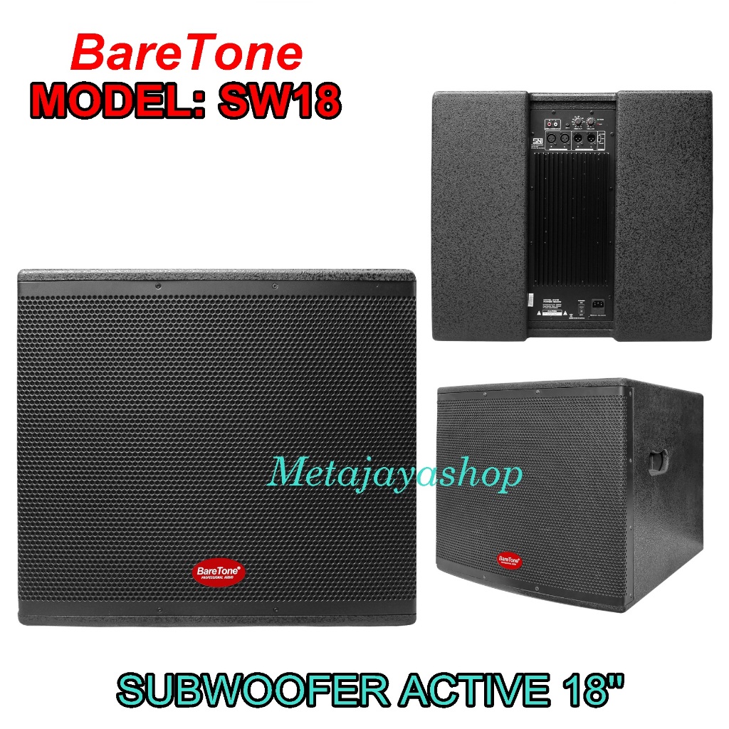 Speaker Subwoofer Active 18 Inch BareTone SW18 Subwoofer aktif baretone sw 18 original