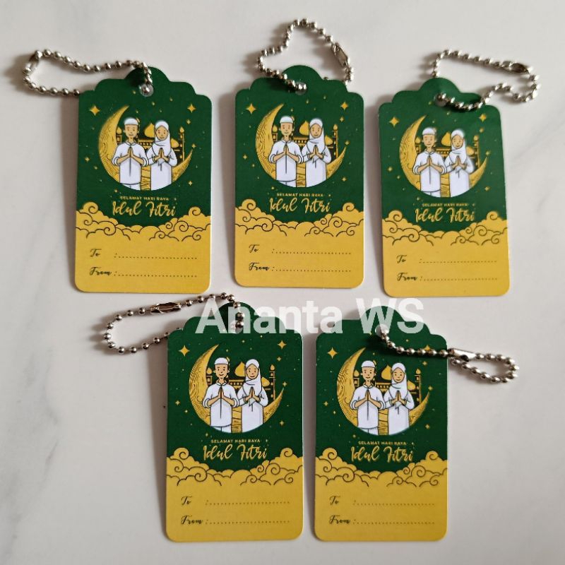 

5 Pcs Hang Tag Idil Fitri Lebaran Free Rantai Lada