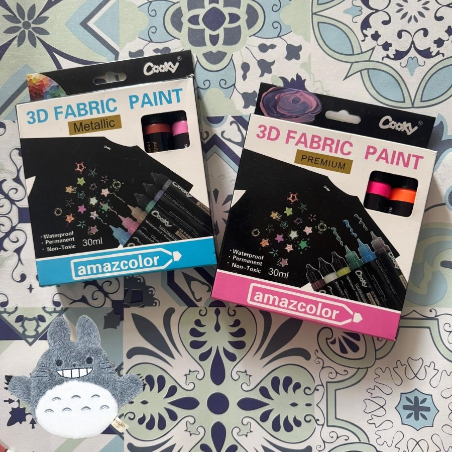 

[1BOX/6PCS] 3D FABRIC PAINT PREMIUM FLOUR - METALLIC 30ML