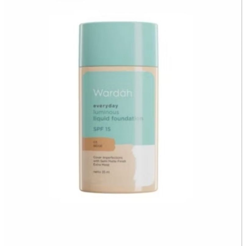 WARDAH EVERYDAY LUMINOUS LIQUID FOUNDATION 35ml ALL SKIN | ALAS BEDAK / FOUNDATION WARDAH