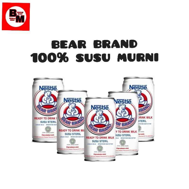 

5 Botol Kaleng Susu beruang 100%susu murni