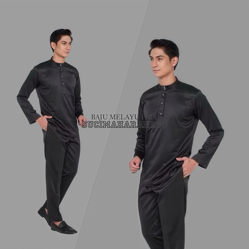 set baju celana teluk belanga cekak musang pria melayu kurung setelan pakaian adat malaysia
