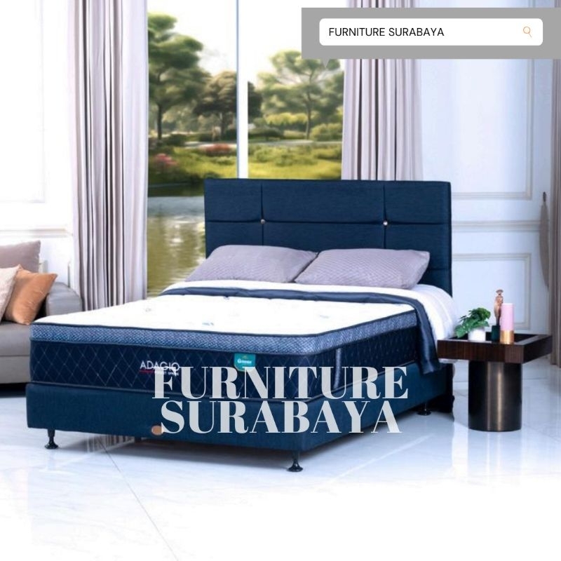 kasur spring bed guhdo pocket plushtop adagio plus plush top matras 90x200 120x200 160x200 180x200 q