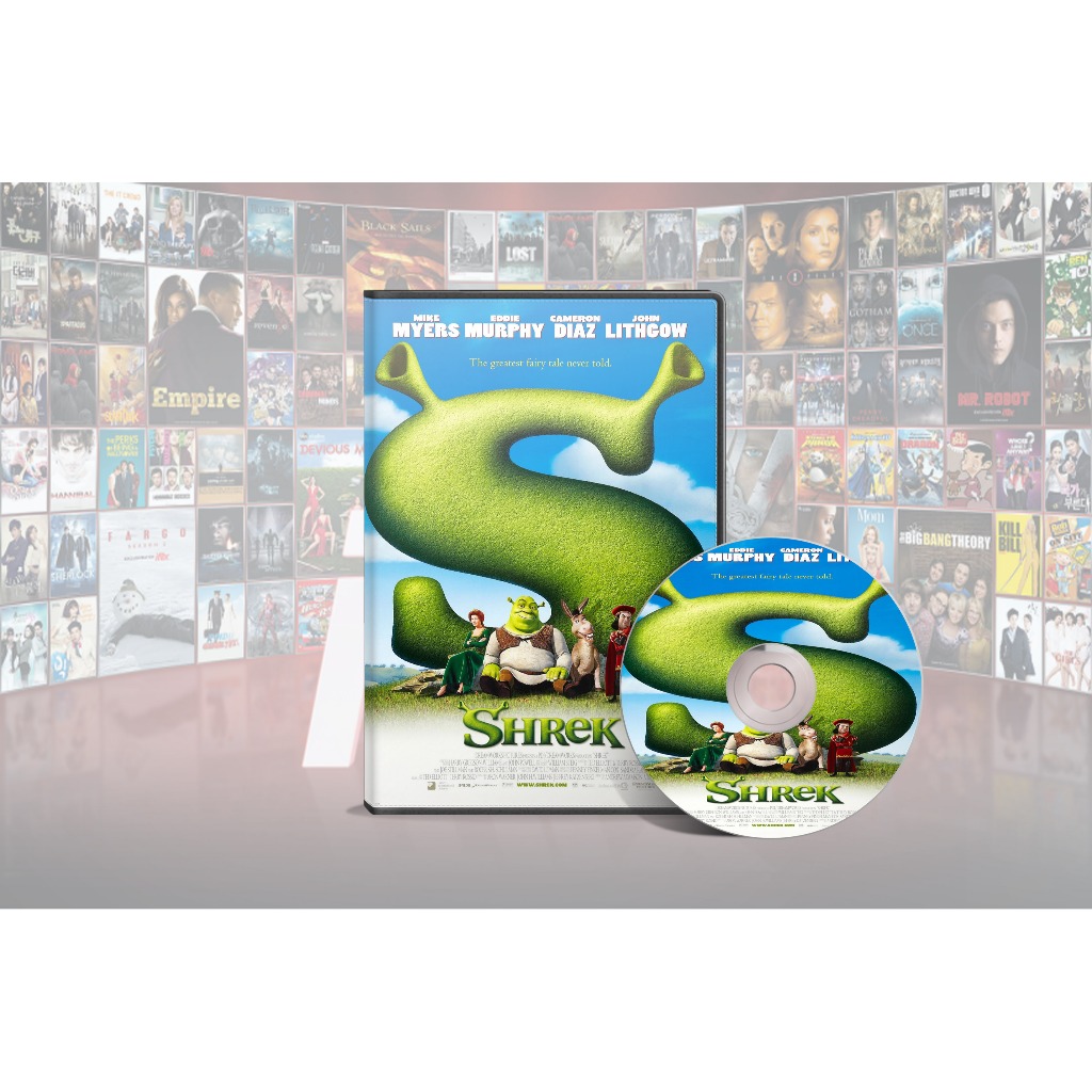 DVD Film Animasi Shrek & Shrek 2 & Shrek The Third & Shrek Forever After (2001-2010)