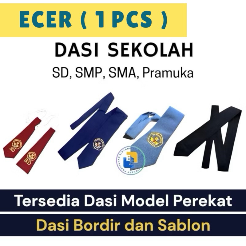 Dasi Sekolah Anak SD / SMP / SMA / PRAMUKA / HITAM