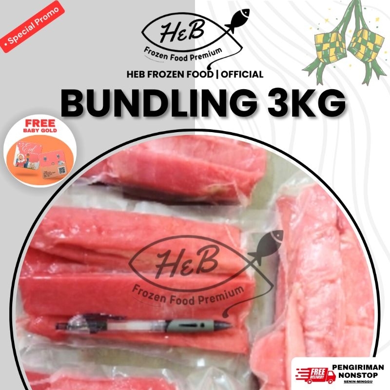 

Promo Bundling Ikan Tuna Parcel Fillet Premium Fresh Frozen Beku 3Kg Termurah