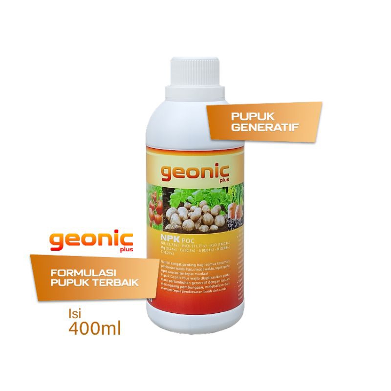 Pupuk Generatif NPK cair 3-11-18 Geonic Plus Pembesar Buah dan Umbi