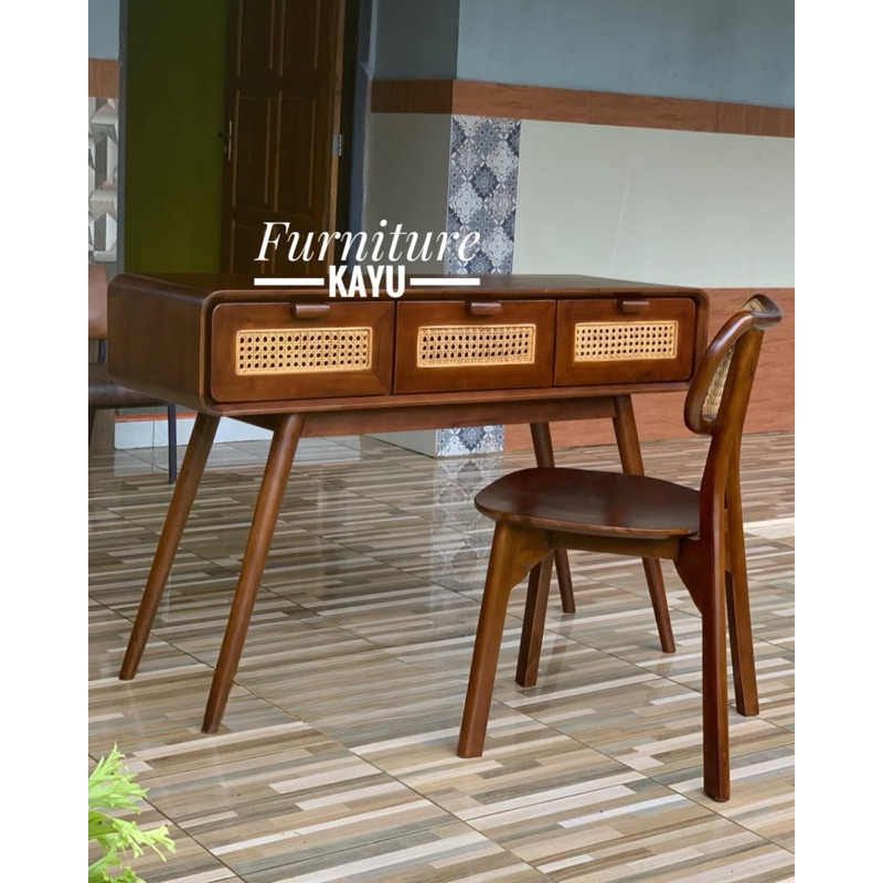 meja belajar kayu jati, meja konsul kayu jati, meja kerja kayu jati