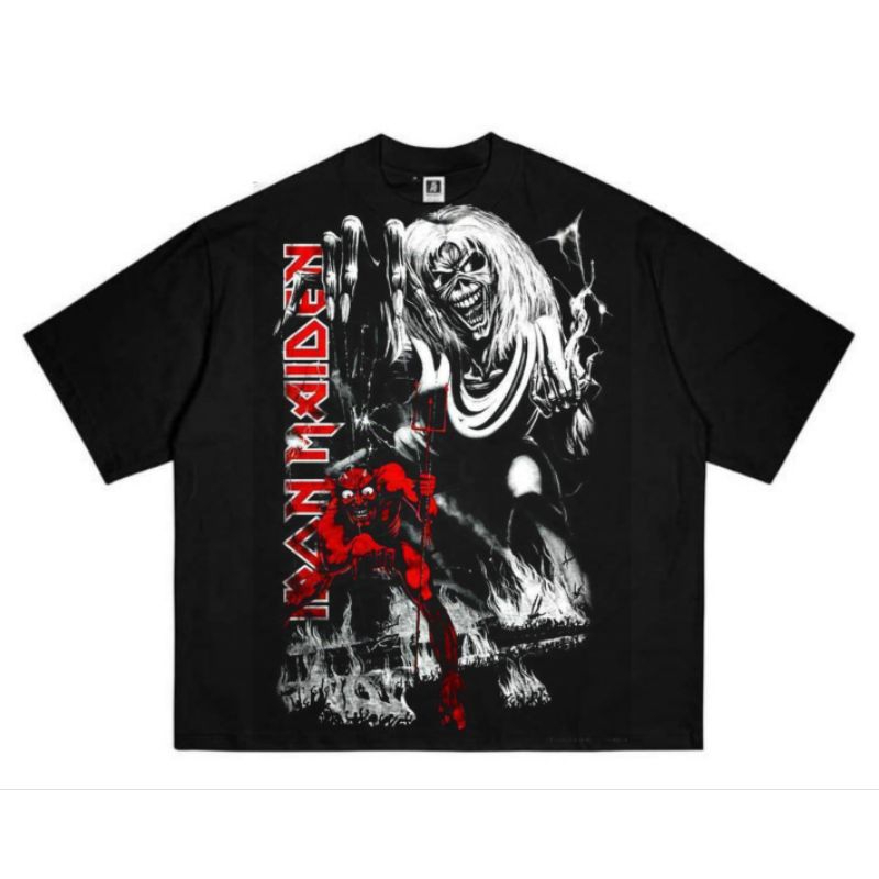 KAOS IRON MAIDEN//KAOS BAND//KAOS MUSIK//KAOS BAND PLASTISOL FULL PRINT