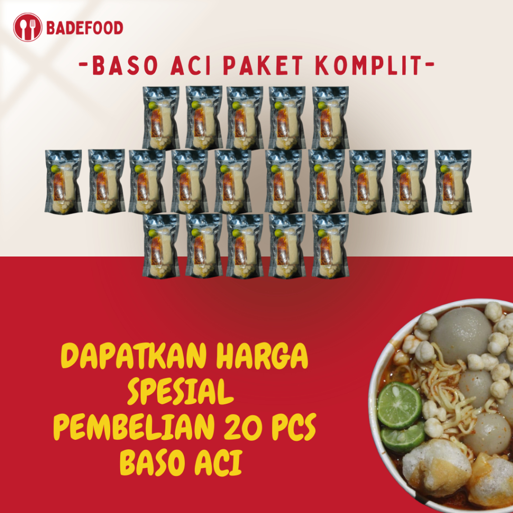 

BADEFOOD Baso Aci Instan Paket Usaha 20 Pouch