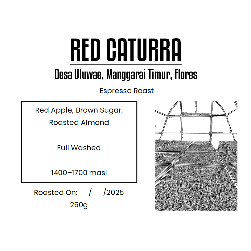 

Red Caturra (Single Origin Espresso) – Desa Uluwae, Manggarai Timur, Flores | Fully Washed | 250g