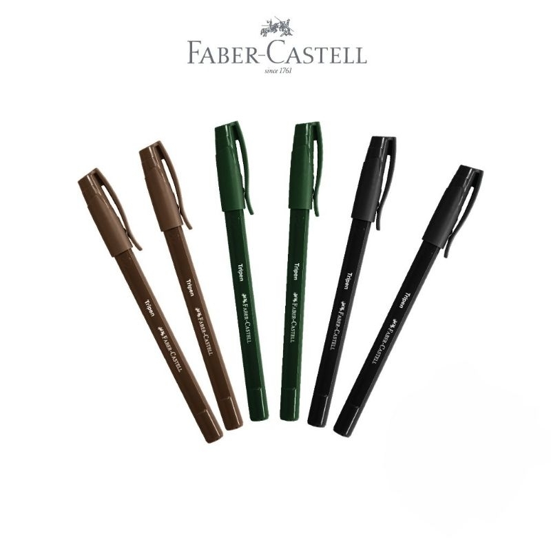 

(Jual Satuan) - Pulpen Tripen 0,7 Dark Barrel Faber Castell Black Ink / Tinta Hitam