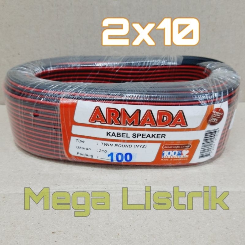 Kabel listrik kecil 2x10 tembaga asli kabel hitam merah 1rol