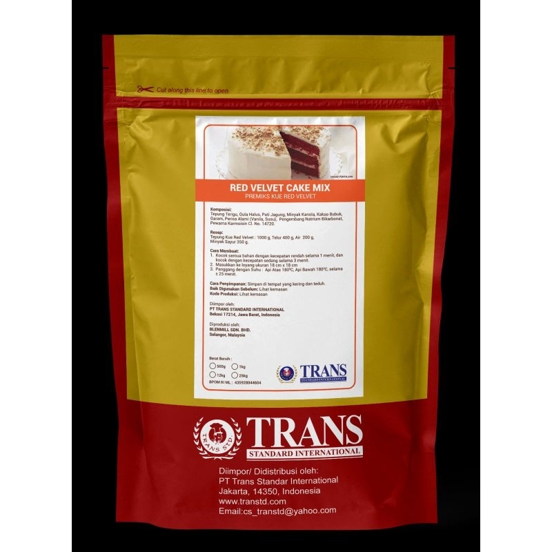 

TRANS RED VELVET MIX 1KG