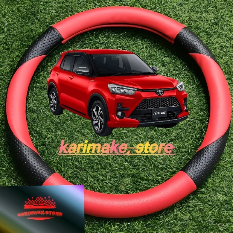 Sarung Stir Mobil Toyota Raize/Pelindung Stir Mobil Toyota Raize Motif Sabit.
