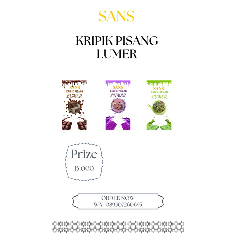 

Kripik Pisang Lumer / Kripik Pisang Aneka Rasa