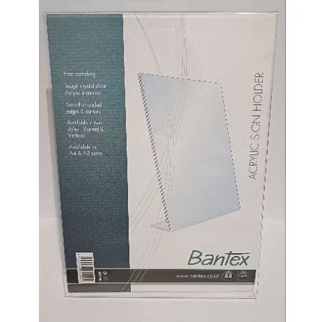 

Holding Display Sign Holder Tempat Brosur Acrylic Akrilik A4 Bantex